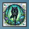 Wolf - Rundbohrer Diamant Malerei - 30 * 30cm