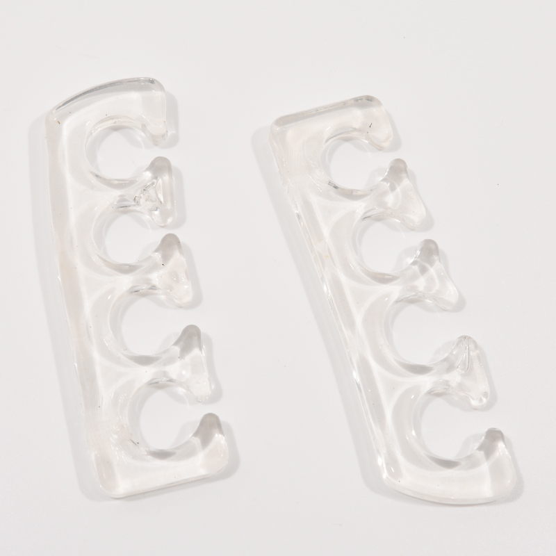 Bonushow 2pcs Soft Silicone Finger Toe Separator Manicure Pedicure Separator Flexible Nails Finger Spacer Separation Straighteners Tools