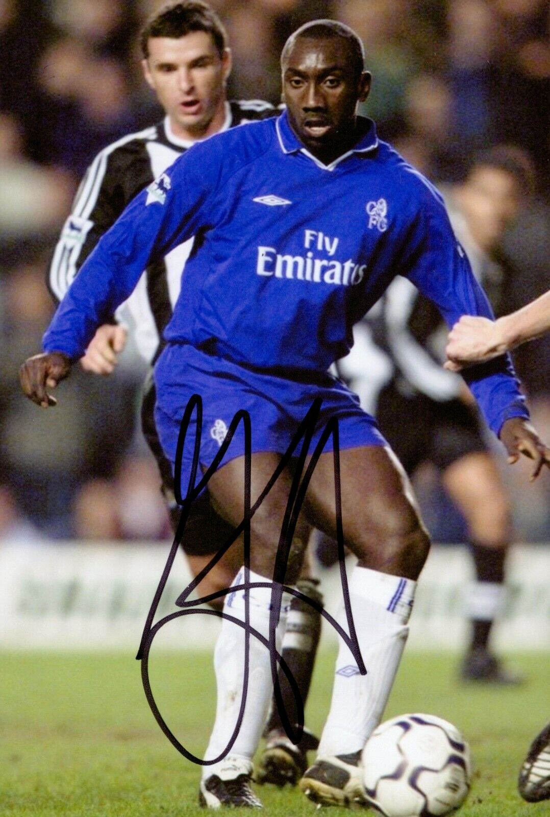 Jimmy Floyd Hasselbaink Signed 6x4 Photo Poster painting Chelsea Leeds United Autograph + COA