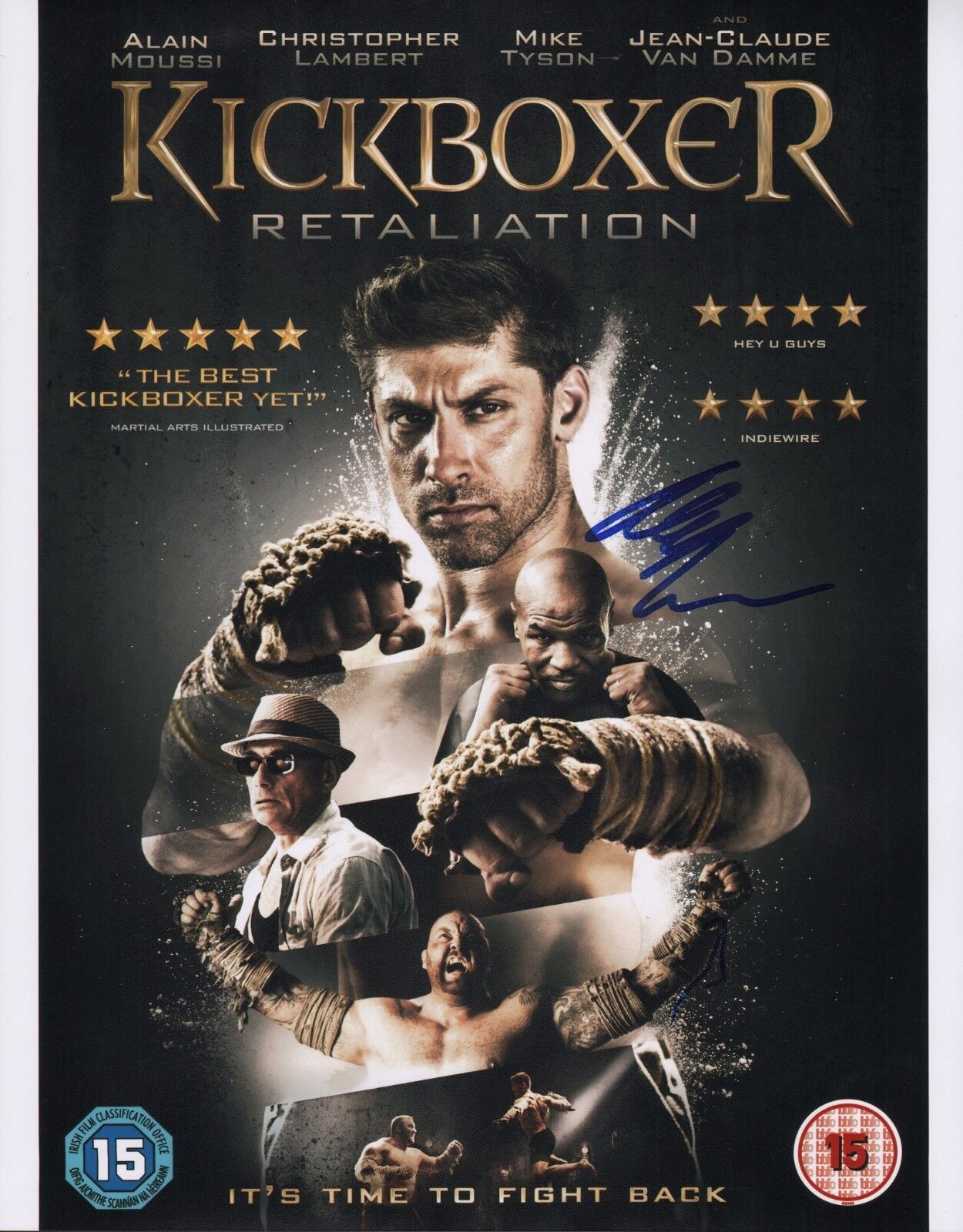 ~~ ALAIN MOUSSI Authentic Hand-Signed KICKBOXER RETALIATION