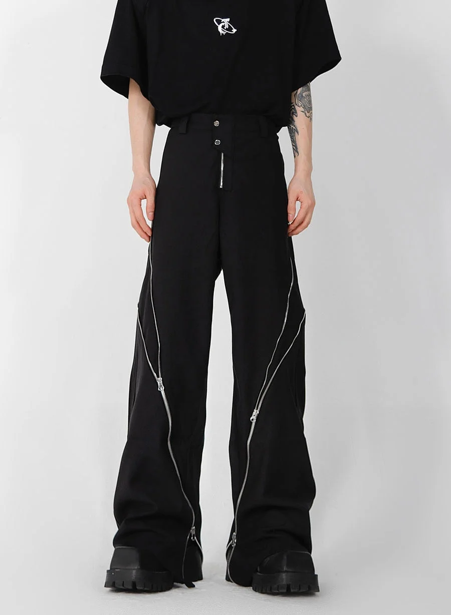 Aonga Zipped Seam Loose Fit Trousers