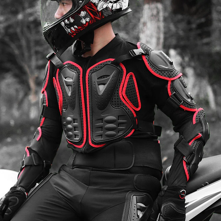 Men Motorcycle Body Armor Motocross JacketPants Racing Moto Motorbiker  Protection Red Suit 3XL  Amazonae Automotive
