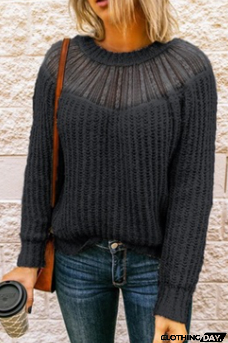 Plain Party O Neck Mid Waist Tops(3 colors)