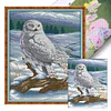 >SALE<Full Embroidery Cotton Thread 14CT Printed Snow Sculpture Cross Stitch 41x54cm