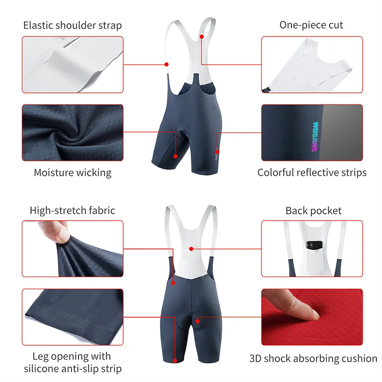 Acheter Ensembles de cyclisme WOSAWE Mens Bike Short Sleeve Jersey Gel Padded Shorts Tenues