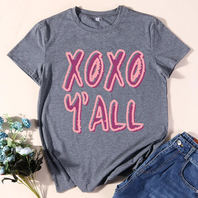 XOXO Y'all Love Quote girly T-Shirt-011720-Annaletters