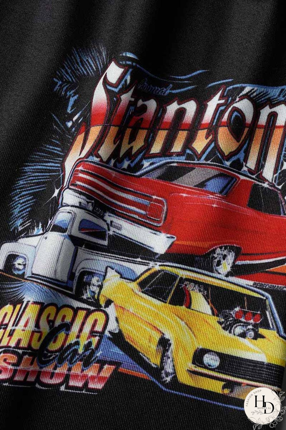 Colour Fashion Casual Print Basic O Neck Short Sleeve Two Pieces