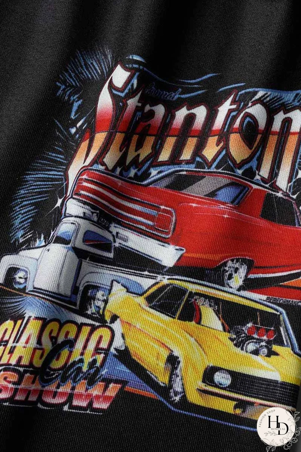 Colour Fashion Casual Print Basic O Neck Short Sleeve Two Pieces