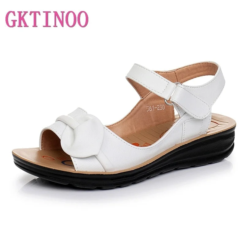 GKTINOO 2021 Summer Women Sandals Shoes Woman Vintage Ladies Flat Gladiator Sandals Shoes Platform zapatos mujer 515-1