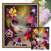 >SALE<Full Embroidery Eco-cotton Thread 11CT Printed Big-Eyed Girl Cross Stitch40x50cm
