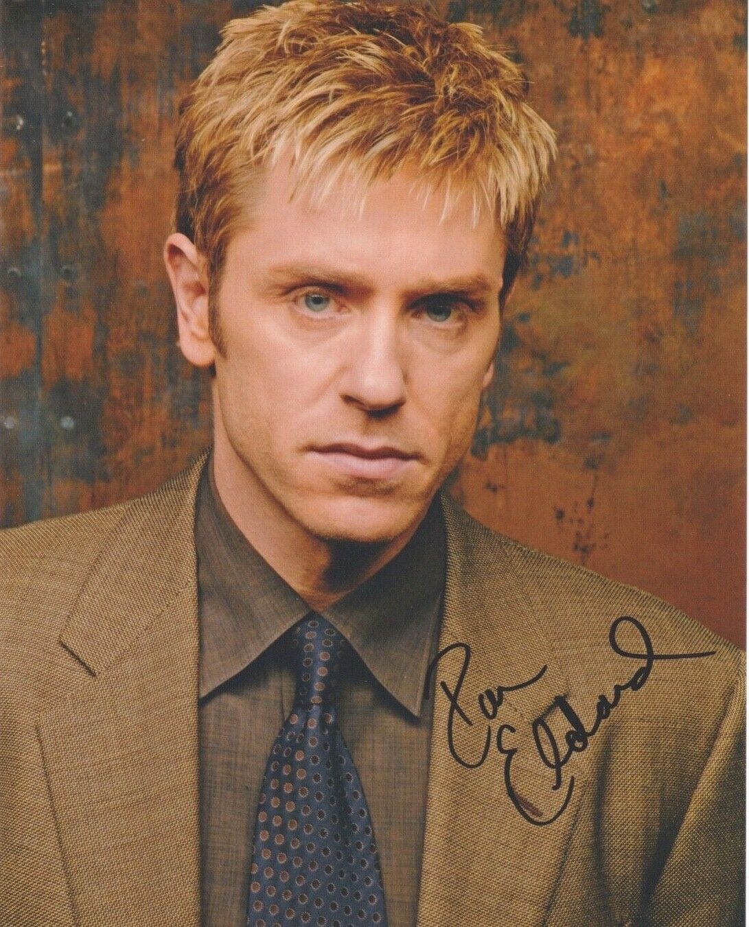 Signed Original Color Photo Poster painting of Ron Eldard of 1990's Films