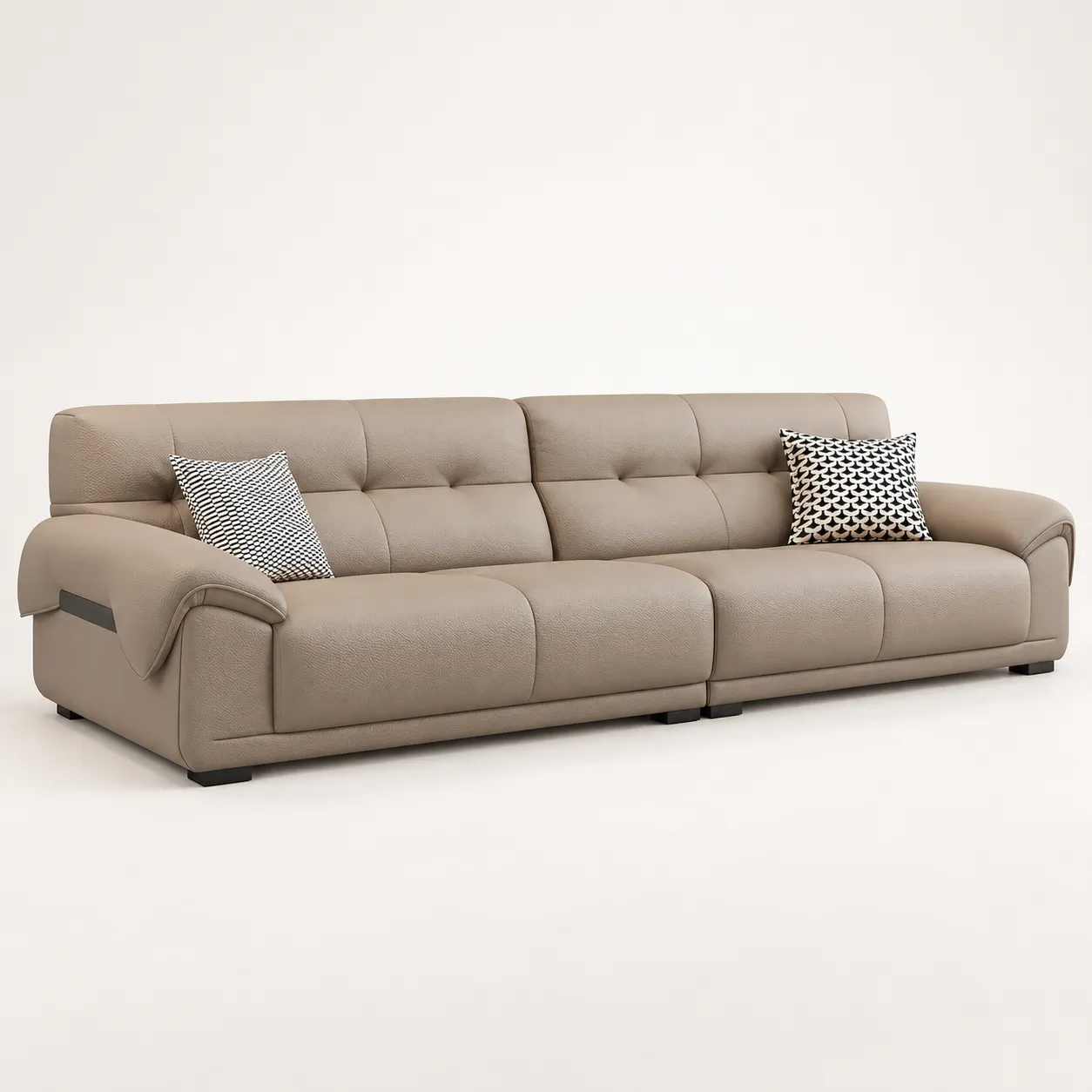 W09 Sofa - Taupe - White studio product view