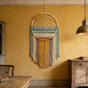 (Finished Product)Woven Hanging Tapestry Tassels No Drilling Sunset Wall Art Dream Catcher Handmade Colorful Tapestry for Apartment Living Room Bedroom Nursery Backdrop
