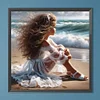 Diamond Painting-DIY Full Round Drill Girl(40*40 CM)