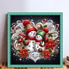 Christmas Snowman-14CT Stamped Cross Stitch 40*40cm/15.75*15.75in