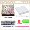 Wooden DIY Flamingo Diamond Painting Kit Note Box with 160 Papers for Office
