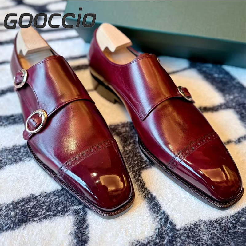 GS182 Prenium Calf Skin Dress Shoes/Monk Shoes For Men GOOCCIO   