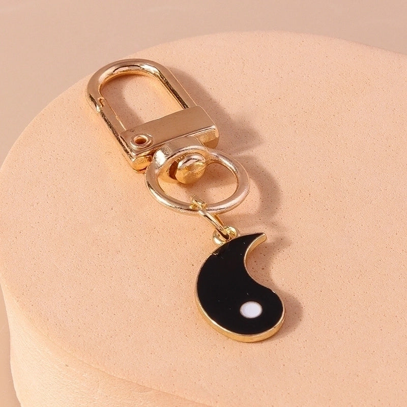 Chinoiserie Tai Chi Alloy Keychain