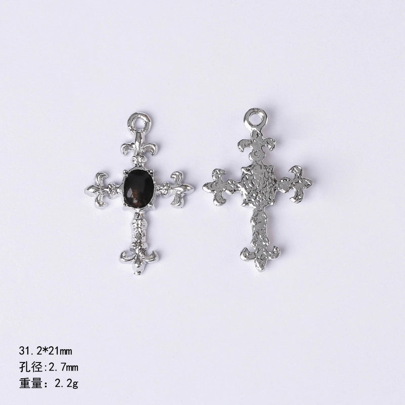 20 PCS/Package 22 * 9mm Alloy Cherry Heart Shape Rose Pendant Jewelry Accessories