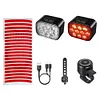 LED Bicycle Front Light USB Rechargeable Cycling Headlight Waterproof Rear Light