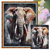 (Stamped/Counted) Watercolor Elephant-11CT/14CT Cross Stitch 40*53cm