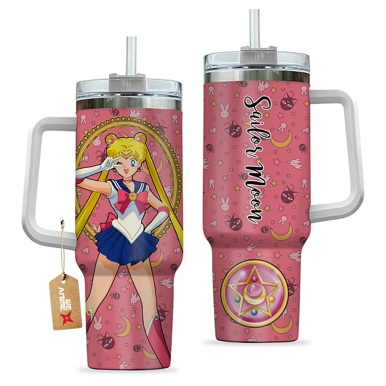 Sailor Moon 40oz Tumbler Cup With Handle Anime