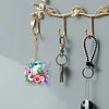(US Local)6Pcs Double Sided Special Shaped Hummingbird Diamond Painting Keychain Decor