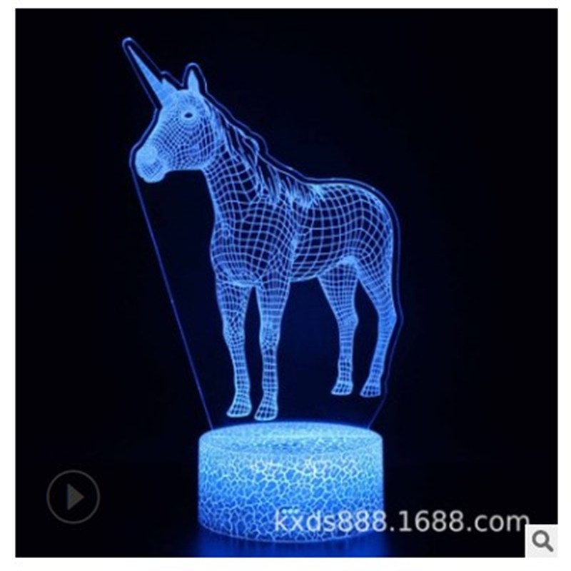 

3D Desk Lamp LED Colorful Touch Remote Control Children Color Night Light, 501 Original