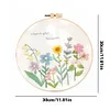 【Limited Stock Sale】Flowers-DIY Embroidery Kit with Pattern Cotton Threads Needles Hoop 30*30cm/11.8*11.8in tapestrymarket
