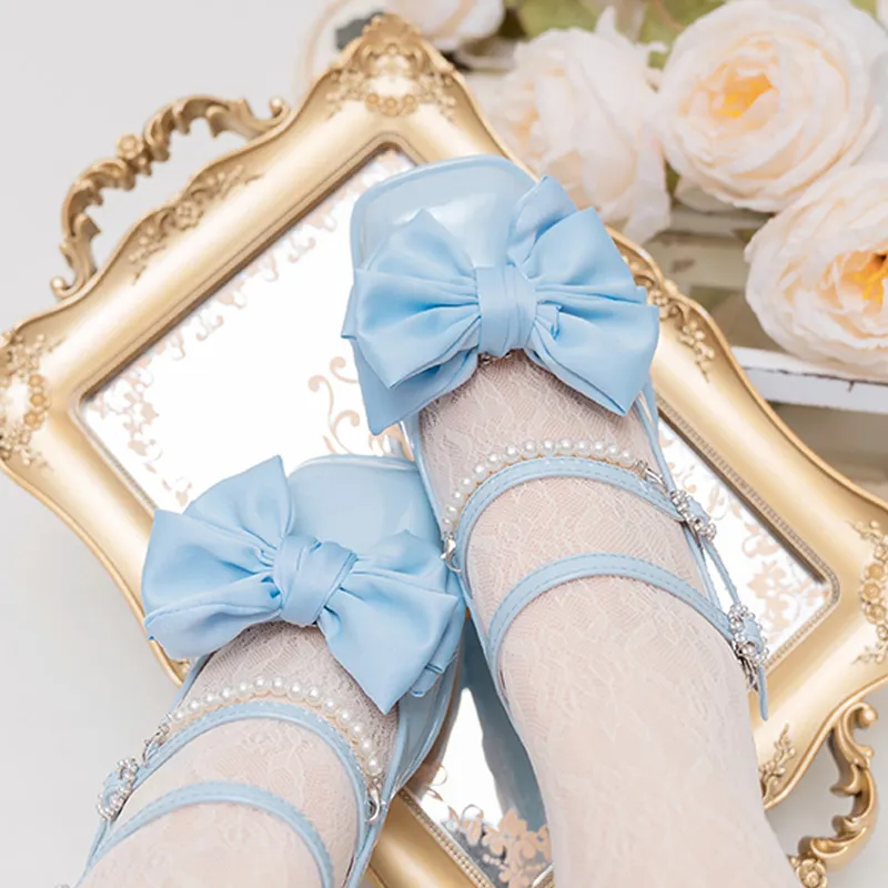Bow Knot Mary Janes Lolita High-heeled Shoes