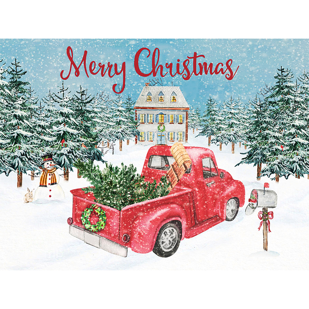 

Car Xmas Tree - Round Drill Diamond Painting - 40*30CM, 501 Original