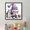 Gnome Reading Newspaper-11CT Stamped Cross Stitch 40*40cm/15.75*15.75in