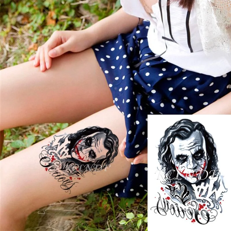 Waterproof Temporary Tattoo Sticker Skull Head Cross Letter Big Size Body Art Flash Tatoo Fake Tatto Stickers for Girl Men Women