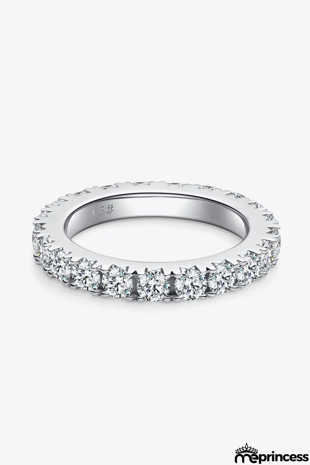 2.3 Carat Moissanite 925 Sterling Silver Eternity Ring