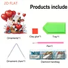 Valentine Day 2D Flat DIY Diamond Art Pendant Diamond Painting Crafts Set (Calf)