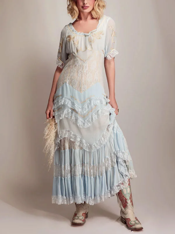 Flowing Simple Lace Women's Dress