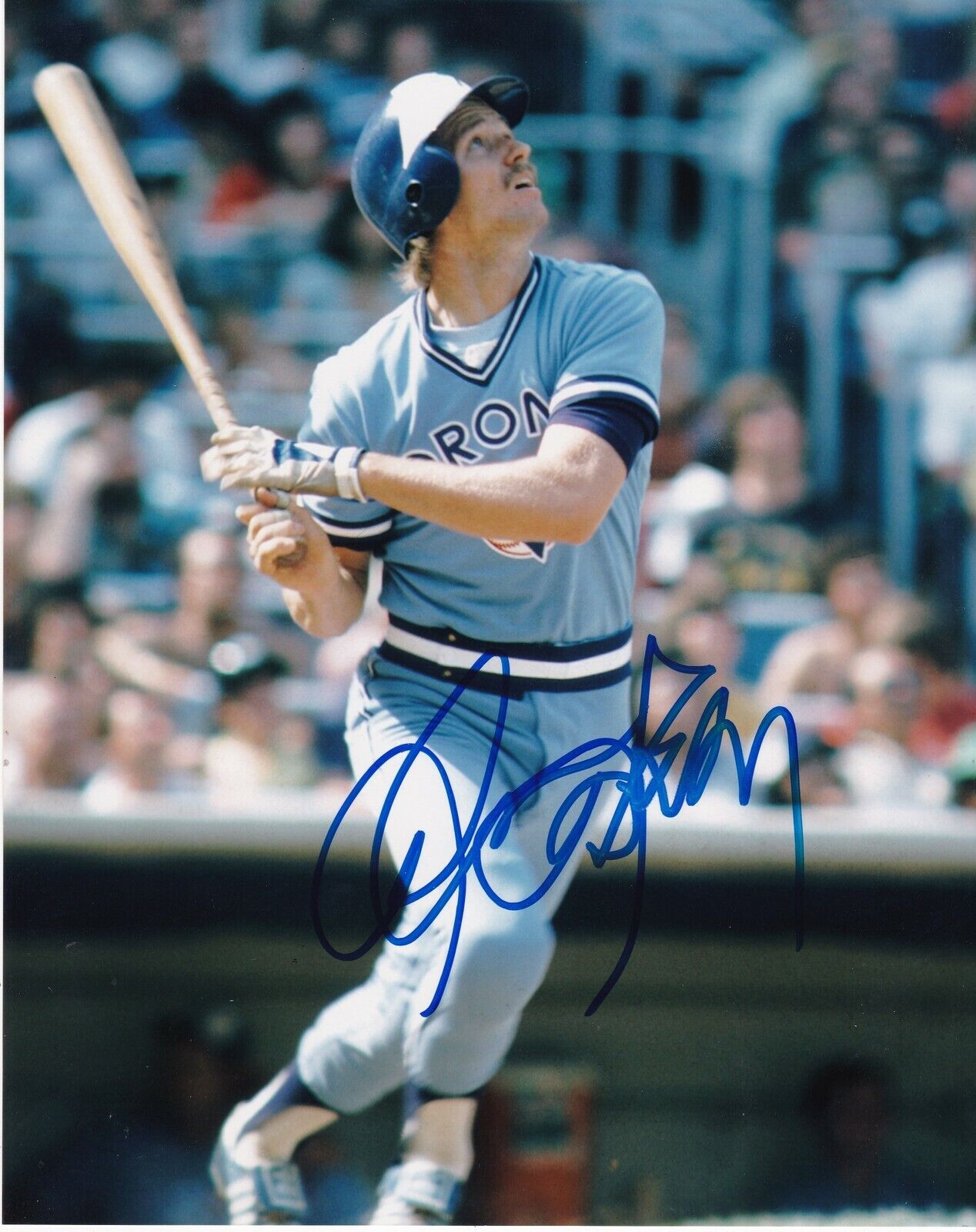 ALAN ASHBY TORONTO BLUE JAYS ACTION SIGNED 8x10