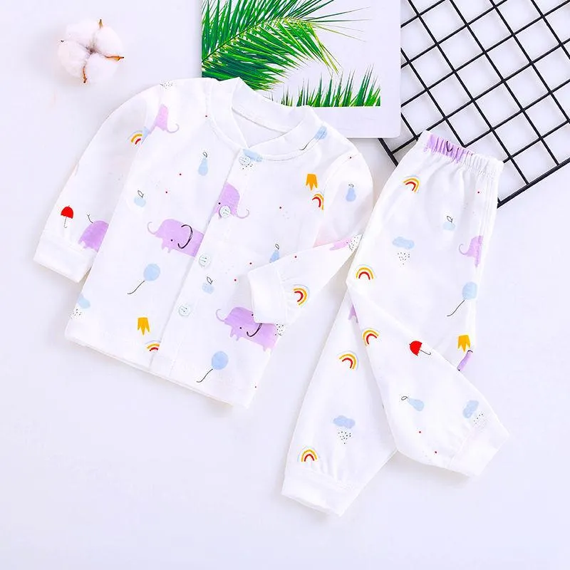 0-2 Years Soft Baby Clothes Set Spring Autumn Cotton Newborn Baby Boys Girls Clothes 2PCS Baby Pajamas Unisex Kids Clothing Sets