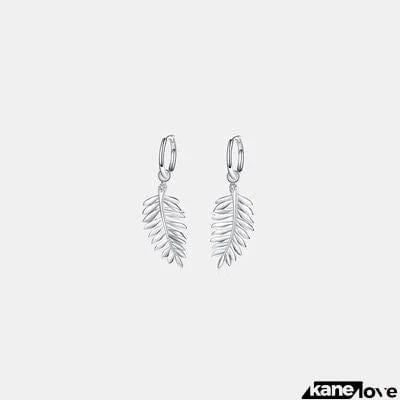 Moissanite Leaf 925 Sterling Silver Earrings