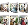 6PCS DIY Diamond Art Greeting Cards Christmas Mouse Congratulations Cards & Gift