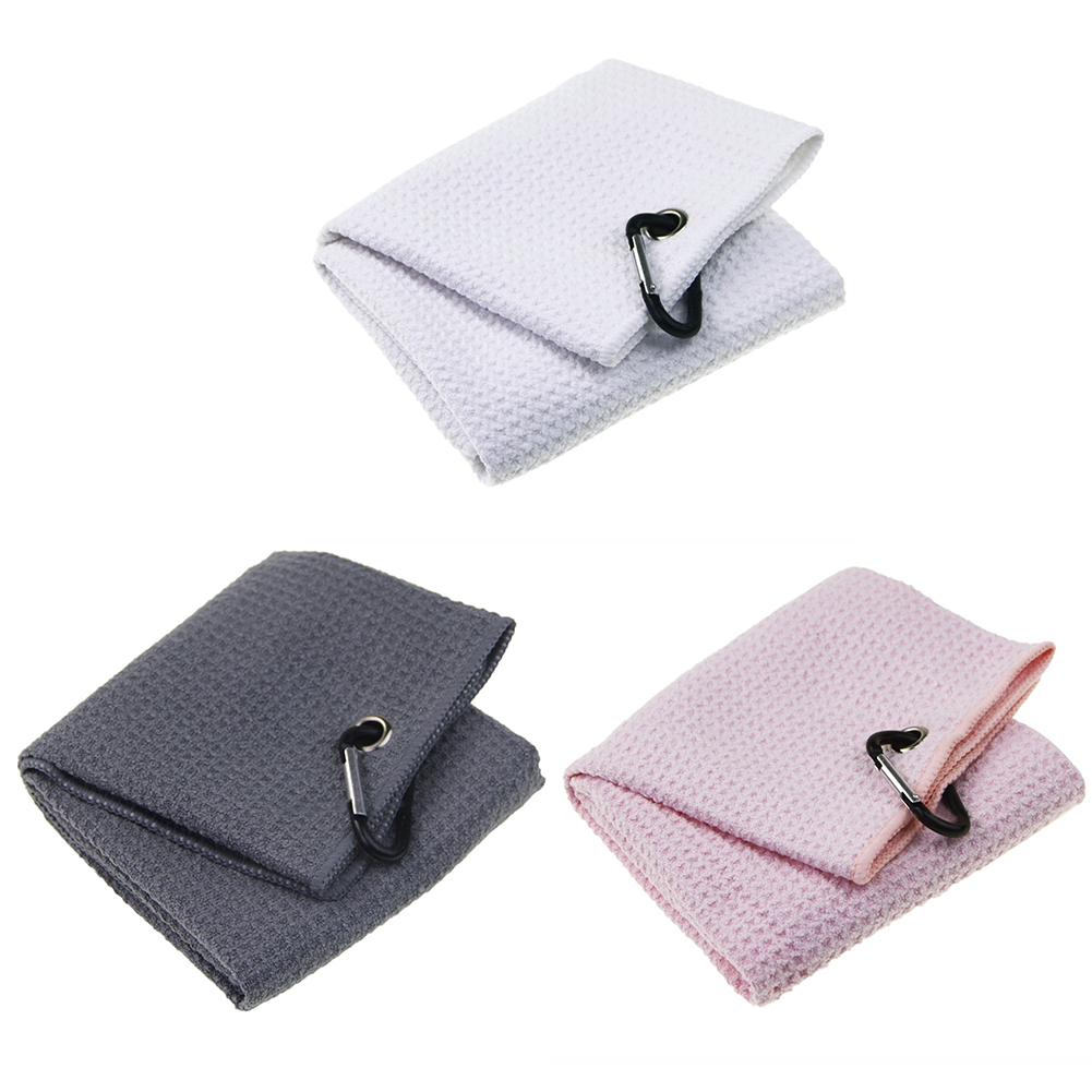 

Golf Towel Cotton Soft Waffle with Carabiner Clip Running Fitness Towels, White, 501 Original