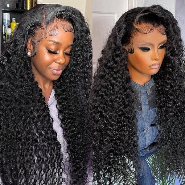 HD 13x4 Glueless Lace Front Wig Deep Wave Human Hair Wig 36Inch 180% Densiy No Glue US Mall Lifes