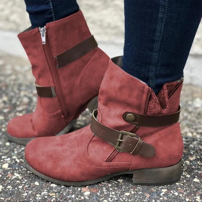 Leather Winter Daily Boots -boots