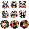 (US Local)6Pcs Acrylic 2D Flat Pandas Diamond Painting Fridge Magnet for Fridge Whiteboard