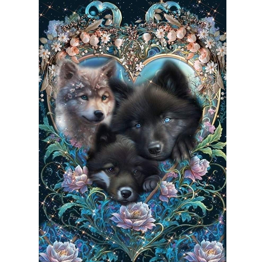 Wolf 50*70cm(canvas) full round drill diamond painting