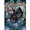 Wolf-Round drill diamond painting-50*70cm (grande taille)