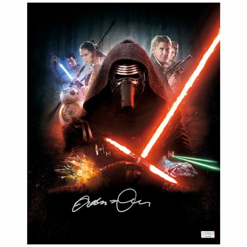 Adam Driver Autographed Star Wars The Force Awakens International 16x20 Photo Poster painting