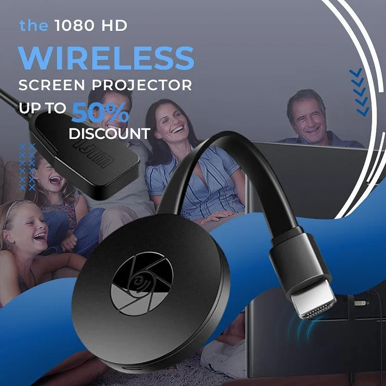 1080 HD Wireless Screen Projector (BUY 2 FREE SHIPPING)