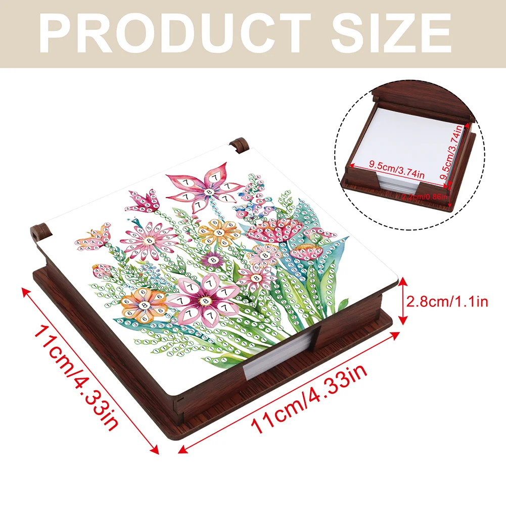 DIY Flower Diamond Painting Note Box Paper 160 Sheets of Paper for DIY Art Craft