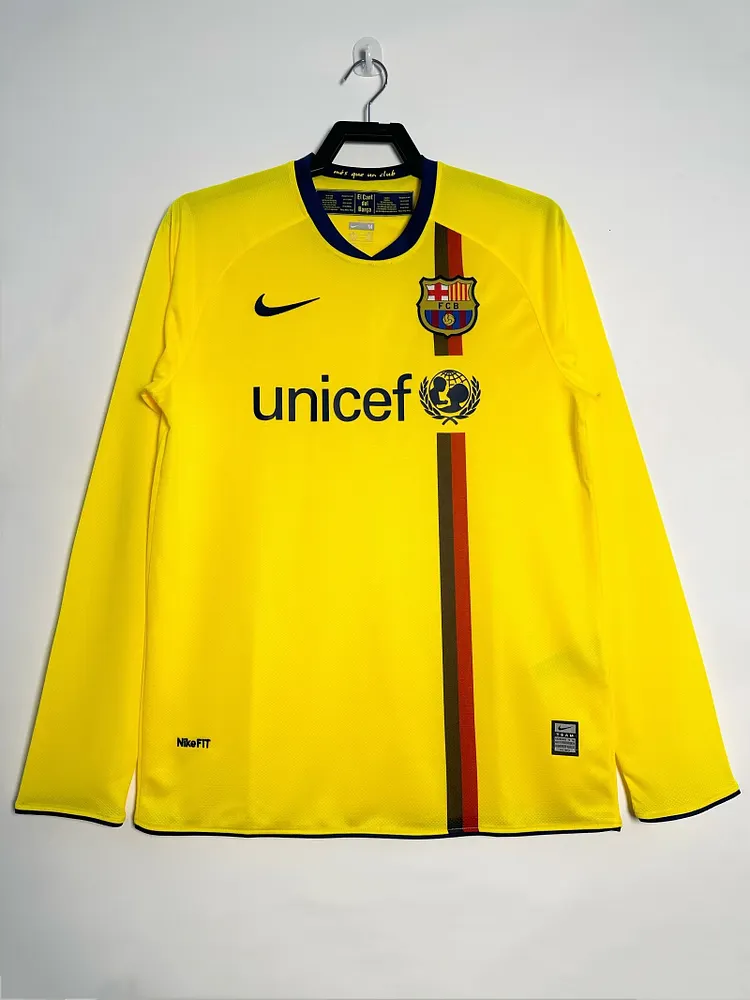 2008-09 Barcelona Away Long Sleeve Retro Jersey